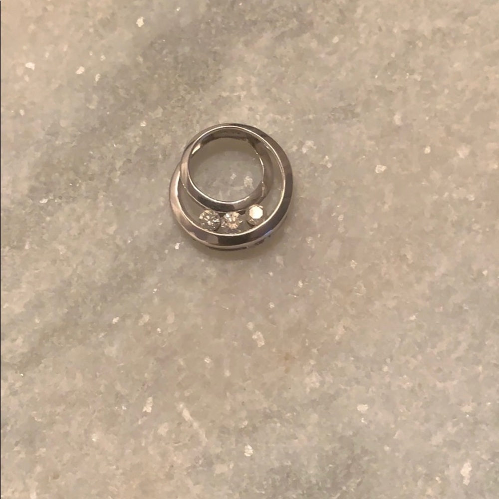 Three stone diamond pendant